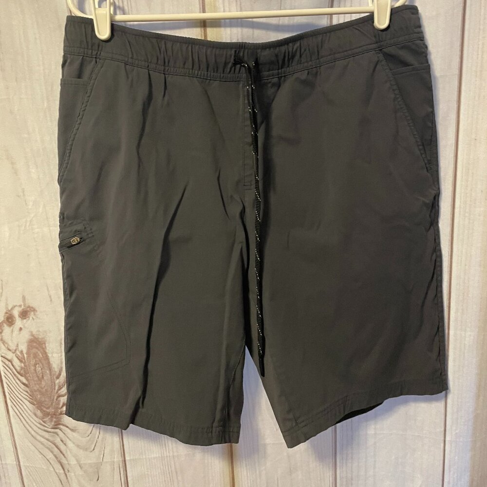 Weatherproof Vintage Elastic Drawstring Waistband Pull On Shorts Dark Gray XL